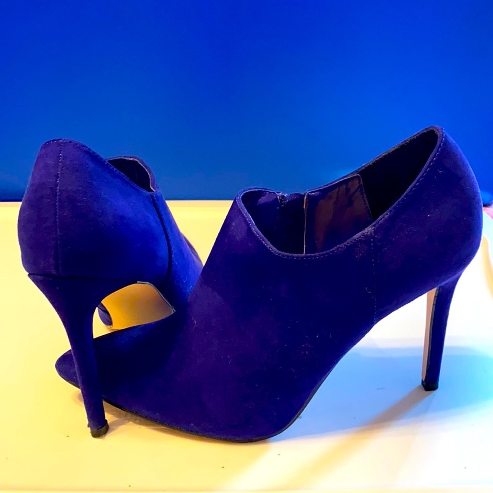 Blue-ish purple booties